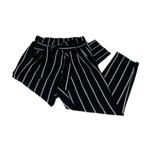 Streetwear Society Black and White Stripe Formal Pants (S)